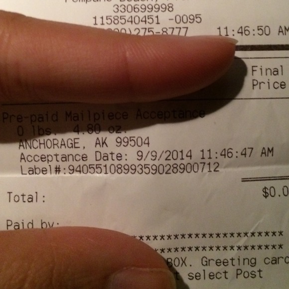 Tracking number - Picture 1 of 1