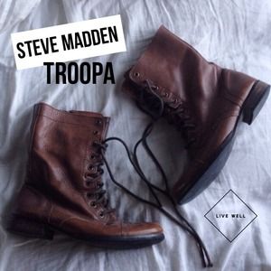 Steve Madden Cognac Troopa Boots