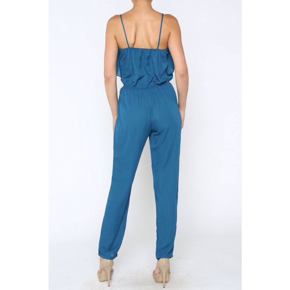 Teal Spaghetti Strap Jumpsuit 💐HP!!!💐 - Picture 3 of 3