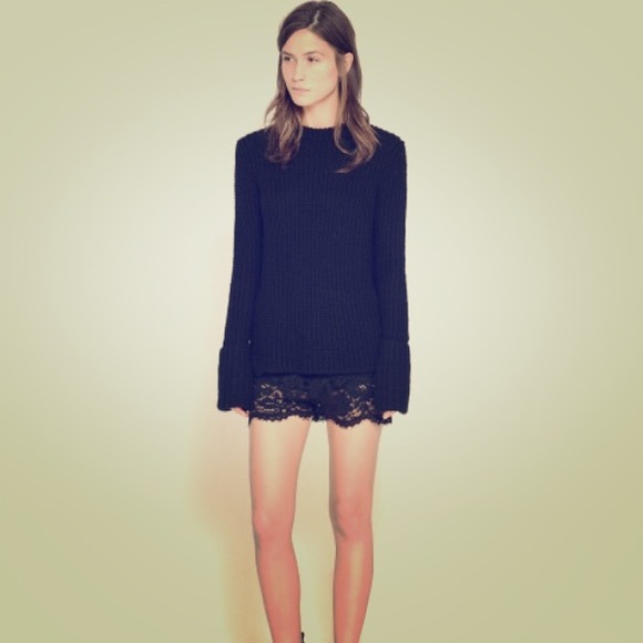Zara black lace shorts