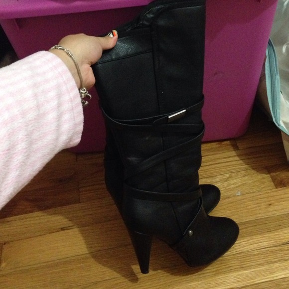 Knee high black boots