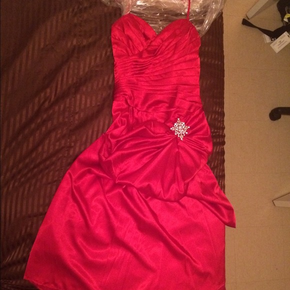 Red formal gown