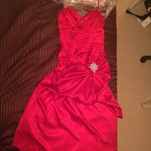 Red formal gown