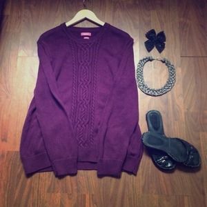 Dark purple long sweater
