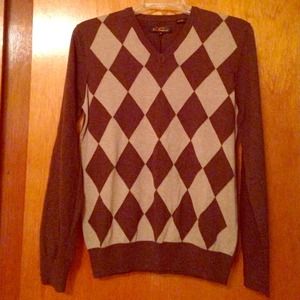 Men's Brown Argyle sweater