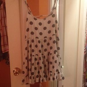 flowy polka dot dress