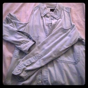 Urban Renewal Jean Top with cut out shoulders.