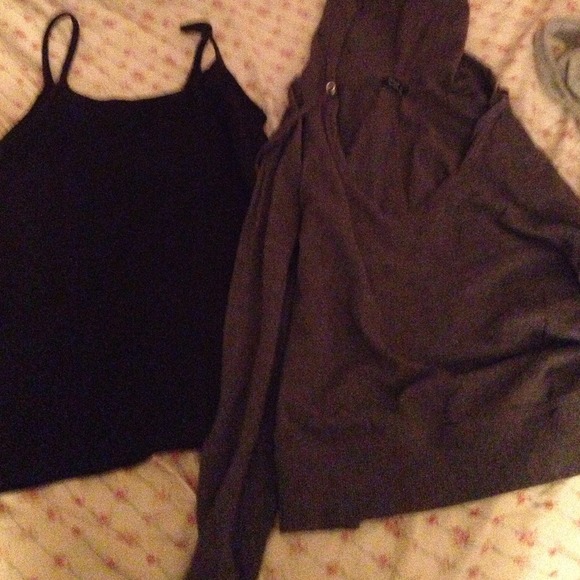 Sweat shirt and bra tank