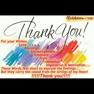 Thanks to every single one for sharing