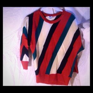 Striped crop sweater
