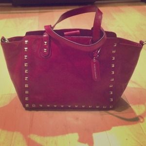 Red leather bag!