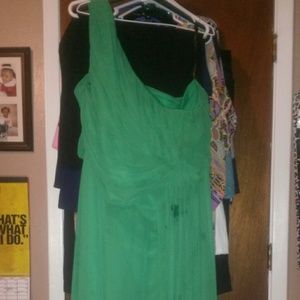 Green evening gown