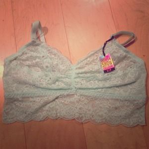 Pink by VS fashion show embellished lace bralette!
