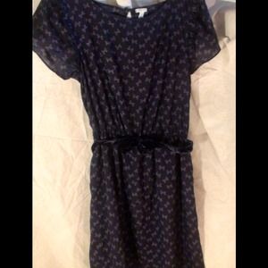 Navy blue bow dress