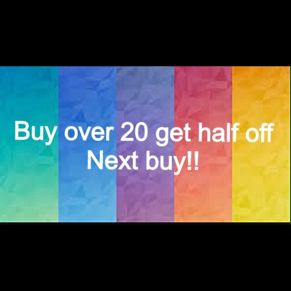 BUY ONE OVER 20 GET ONE HALF OFF