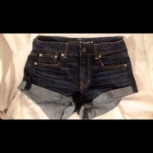 Mid rise jean shorts