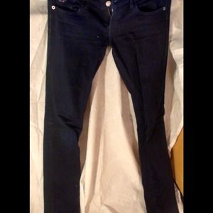 Navy blue low rise skinny jeans