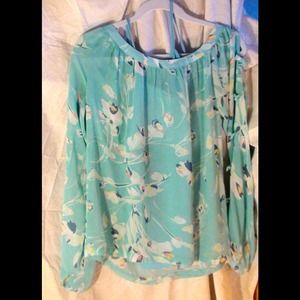 Lauren Conrad long sleeve sheer shirt