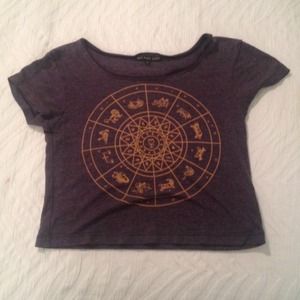 Purple and gold crop top from urban outfitters