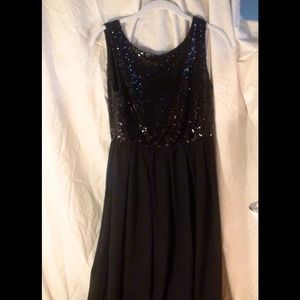 Sequin high low dress