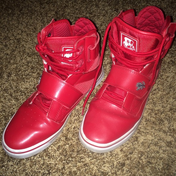 Red VLADO brand high top shoes