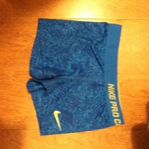 Blue printed nike dry fit spandex