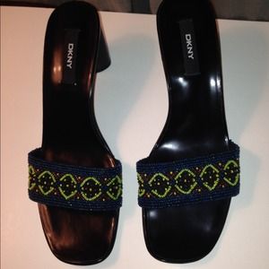 DKNY Beaded Mules