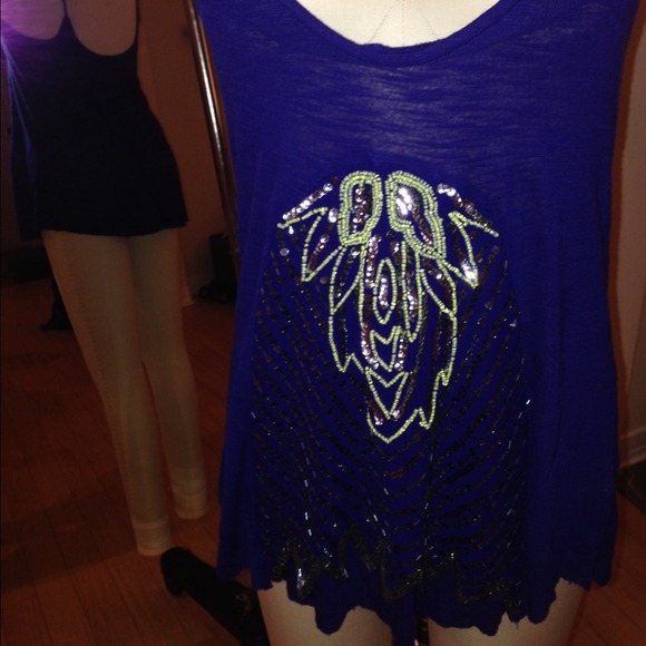 GORGEOUS Free People | Royal Blue Embellished - Picture 3 of 4