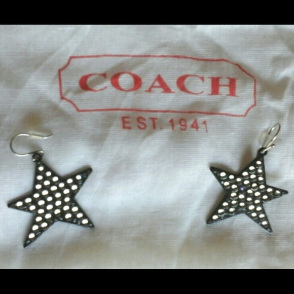 Brand NEW Coach Poppy Pave Crystal Star Earrings