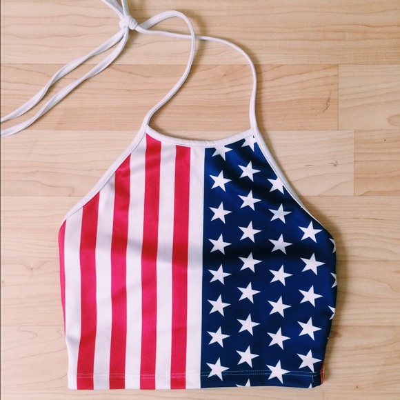 American flag halter