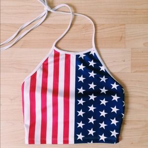 American flag halter