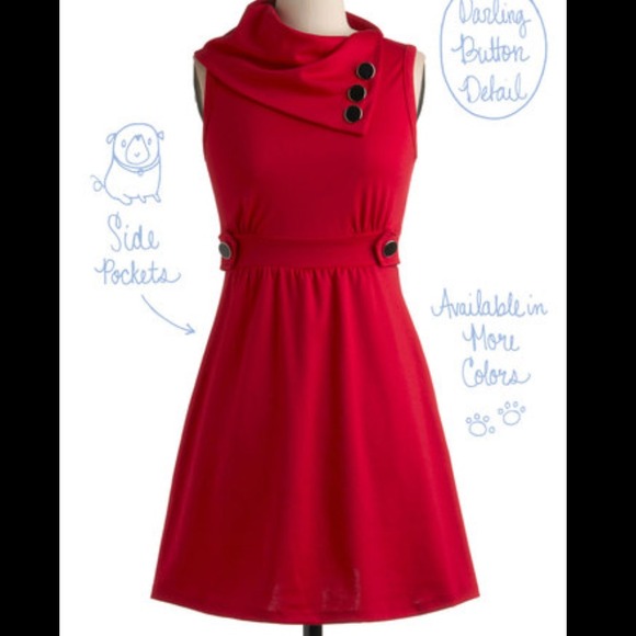 New Monteau dress ruby