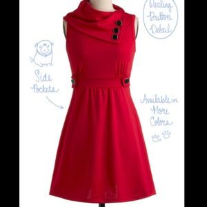New Monteau dress ruby