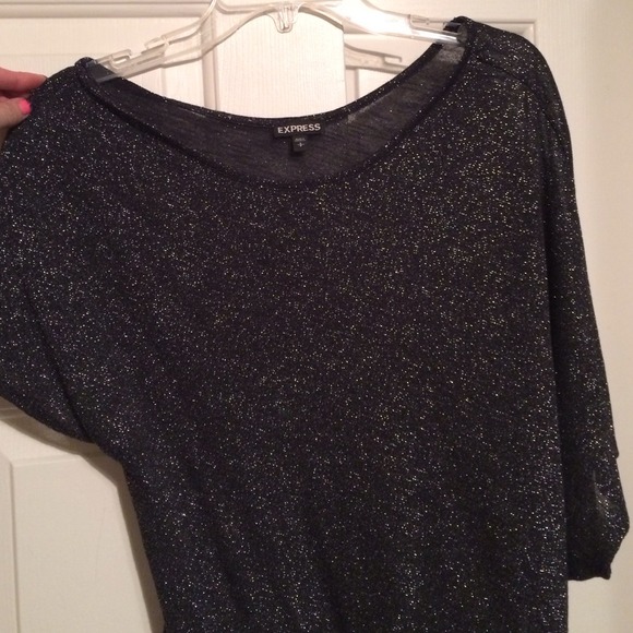 Sparkly asymmetrical off shoulder top - Picture 2 of 3