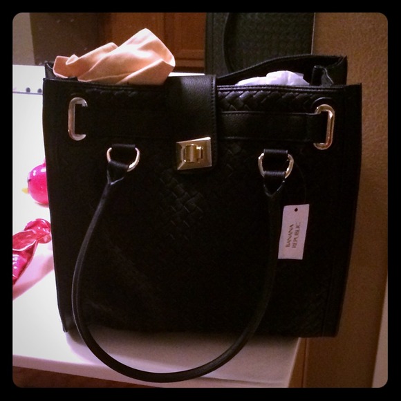 NWT Bananna republic black tote bag