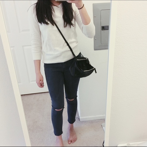 white sweater