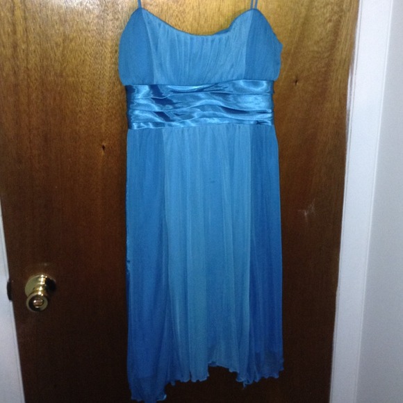 Flowy multi color blue dress