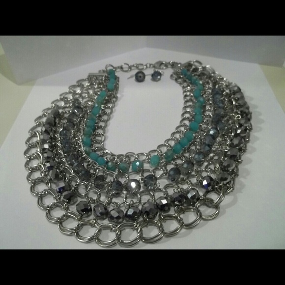 New Multi colored Collar Necklace Set