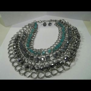 New Multi colored Collar Necklace Set