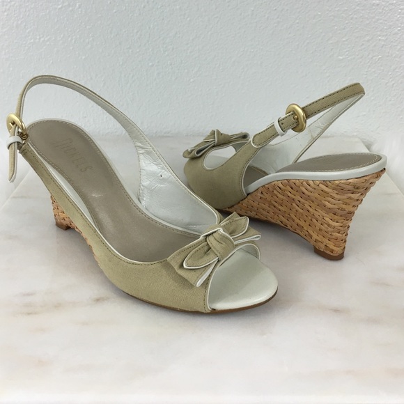 Nickels Olympia Wedge Sandals Beige & Straw - Picture 2 of 4