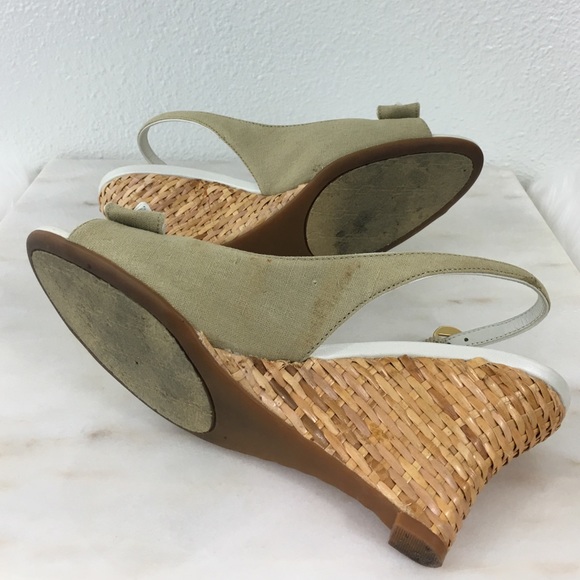 Nickels Olympia Wedge Sandals Beige & Straw - Picture 4 of 4
