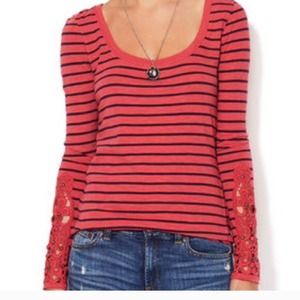 *Free People* Hard Candy Striped Top Sz Small