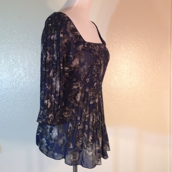 Ann Taylor Loft New Tie-back Tunic Top Medium - Picture 2 of 4