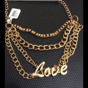 Love multi chain necklace.