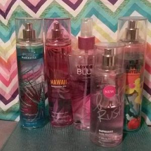 Lot of 5 VS & BBW body sprays