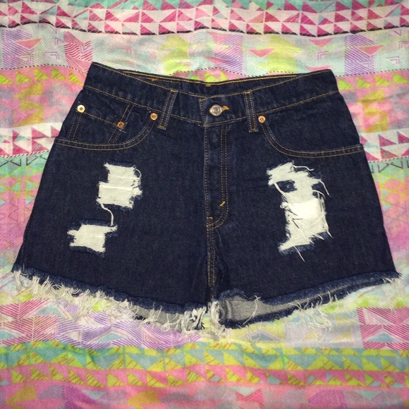 Vintage High Waisted Destroyed Levi's Shorts