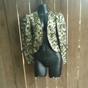 Vintage Gold & Black Blazer.