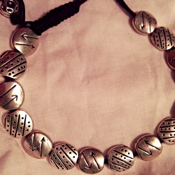 2 Chic Cord Bracelet with Silver Charms