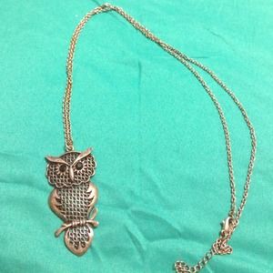 Long owl necklace