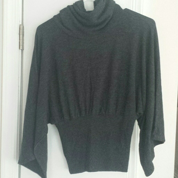 Dark grey batwing top